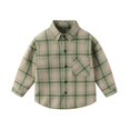thumbnail image 1 of Tranfacy Chemises à Carreaux à Boutons pour Enfants à Manches Longues Col Rabattu Manteau d'Automne et Couche de Base, 1 of 3