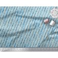thumbnail image 2 of Soimoi Blue Rayon Fabric Brush Stroke & Lines Abstract Print Fabric by Yard 42 Inch Wide, 2 of 3