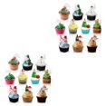 thumbnail image 2 of Decodeary 10pieces Christmas Classic Pattern Dessert Fork Festive Ambience For Cake Toothpicks Decorations 2Set, 2 of 6
