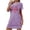 Purple, variant on Satin Pajama Skirt for Women Women's Soft and Breathable Sleep Shirt Short Sleeves Nightgown Sleepwear Night Shirt Casual Heart Print Sleepdress T-Shirt Loungewear Pajamas Dress Dark Gray M