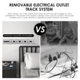 thumbnail image 2 of Labymos Electrical Outlet Track Surface Mounted Power Outlet Track 60cm Aluminum Alloy Kitchen Sockets, 2 of 8