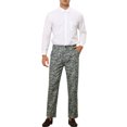 thumbnail image 2 of INSPIRE CHIC Printed Pants for Men's Straight Fit Leopard Printed Trousers 38 Gray, 2 of 5