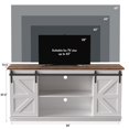thumbnail image 5 of Jummico Tv Stand For 65 Inch Tv Entertainment Center With Storage Cabinets And Sliding Barn Doors Mid Century Modern Media Tv Console Table For Living Room Bedroom (Bright White), 5 of 5