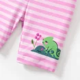 thumbnail image 4 of Disney Princess Girls Ruffled Graphic Tee Stripped Leggings Shorts 2 Pieces Summer Outfits Set Sizes 2-6, 4 of 5