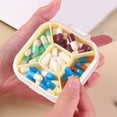 thumbnail image 1 of EGNMCR Travel Vitamin Organizer 5 Compartments Portable Vitamin Organizer Small And Unique Shape Easy To Carry Large Space Capacity Suitable For Outdoor Travel Vitamin Organizer, 1 of 6