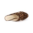 thumbnail image 4 of BLISSFUL STEP Sandales pour Femmes à Talons Épais à Brides Croisées Mules à Bout Ouvert Sandales à Enfiler Léopard 6.5, 4 of 8