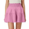 thumbnail image 1 of Women's High Waist A Line Mini Skirt - Flowy Pleated Ruffles, Cute Style for Summer Dating - S-XXL Sizes, 1 of 4