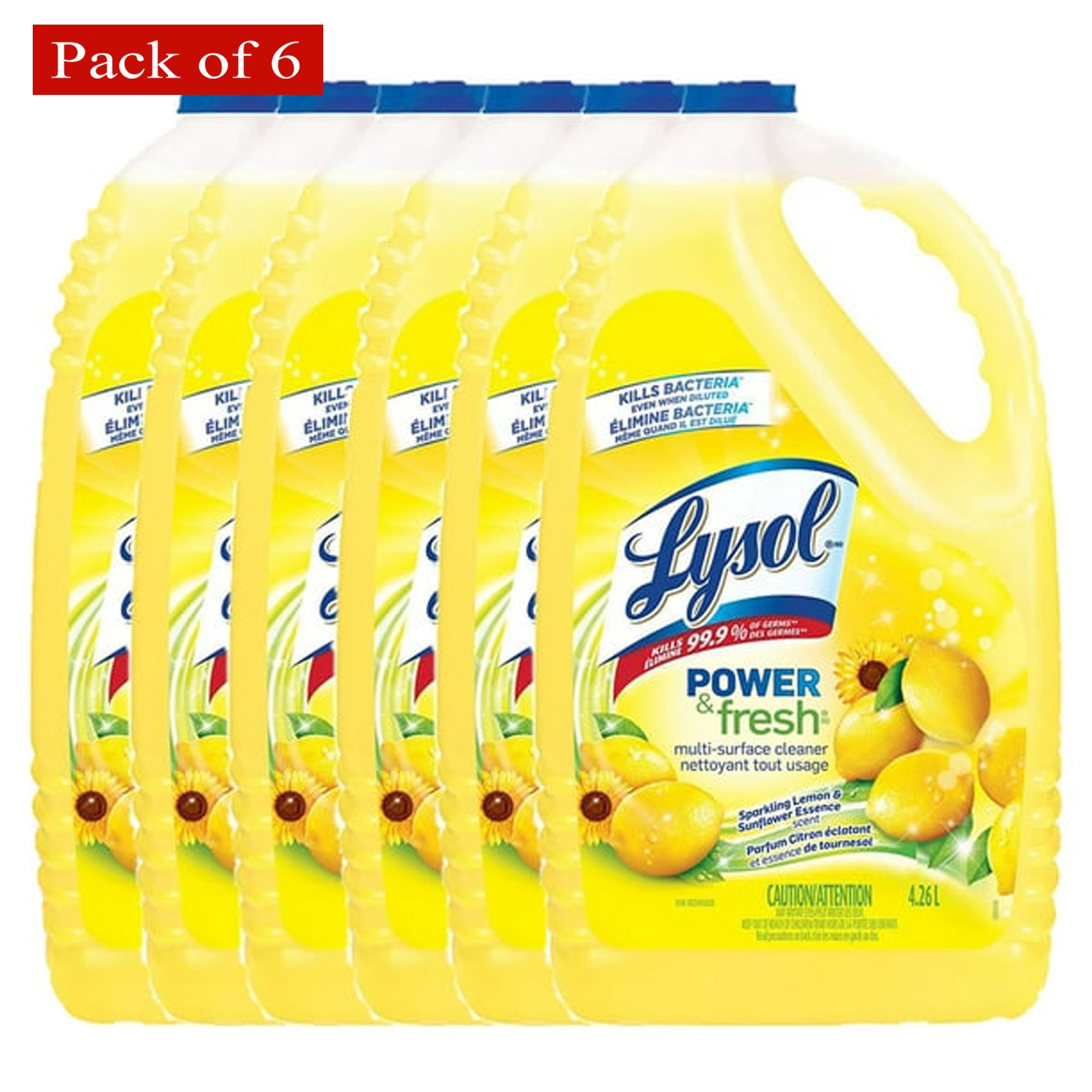 Lysol All Purpose Cleaner Refill, Lemon, Mega Value 4.26 Litre (6 pack)