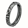 thumbnail image 3 of Bague Plaquée Noire en Argent Sterling Stackable Expressions Taille 6, 3 of 3