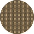 thumbnail image 1 of Ahgly Company Tapis Rond Lavable en Machine Intérieur Transitionnel Brun Cuivré, 5 Pieds Rond, 1 of 7