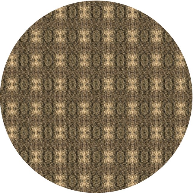 Ahgly Company Tapis Rond Lavable en Machine Intérieur Transitionnel Brun Cuivré, 5 Pieds Rond