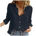 thumbnail image 2 of Hauts pour Femmes à Manches Longues Mode pour Femmes Automne Ample Blouse à Manches Longues Col en V Chandail Décontracté à Enfiler Hauts Blouses à Manches Longues Hauts pour Femmes Blouses à Manches Longues pour Femmes Blouses pour Femmes à Manches Longues, 2 of 8