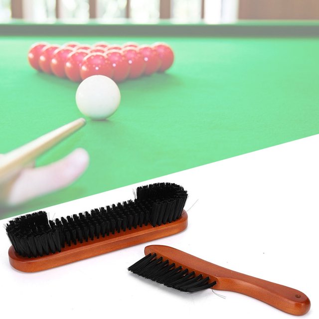 Brosse de Table de Billard, Poils en PVC Manche en Bois Pratique Large Application Brosse de Rail de Billard, Brosse de Table de Billard, pour Queue Accessoires de Sport