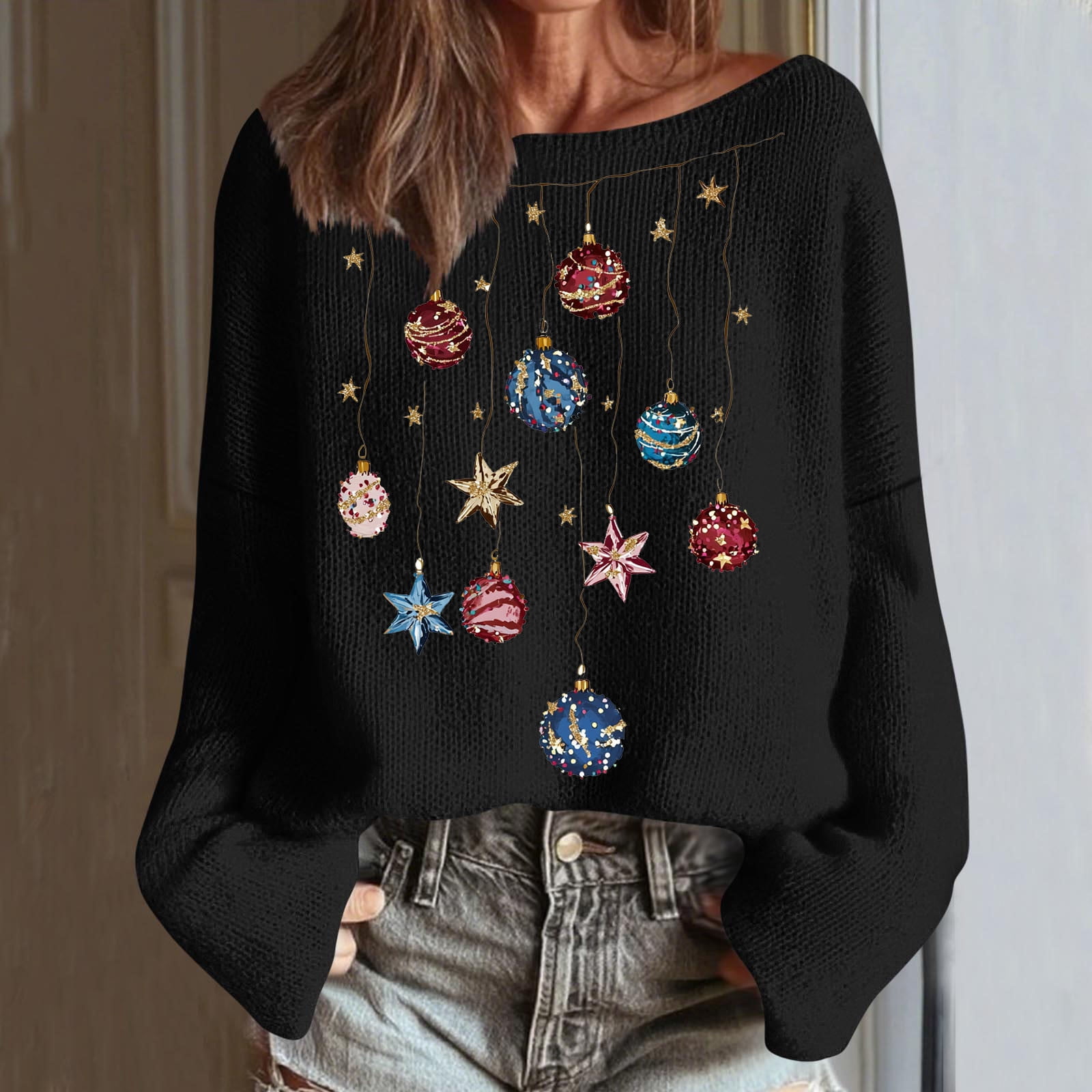 Ailaofu Women's Sweater 2025 Autumn Clothing Oversized Long Sleeve ...