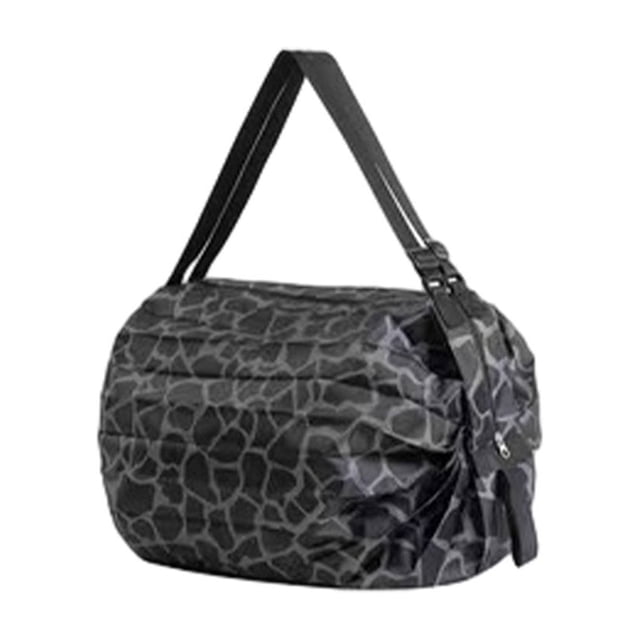 Transemion Waterproof Foldable Storage Bag For All Travel Needs Space-saving Beach Bag black pantherpattern 1Set