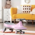 thumbnail image 3 of Gymax Wiggle Car Ride-on Toy w/ Flashing Wheels for Toddlers & Kids Pink, 3 of 10