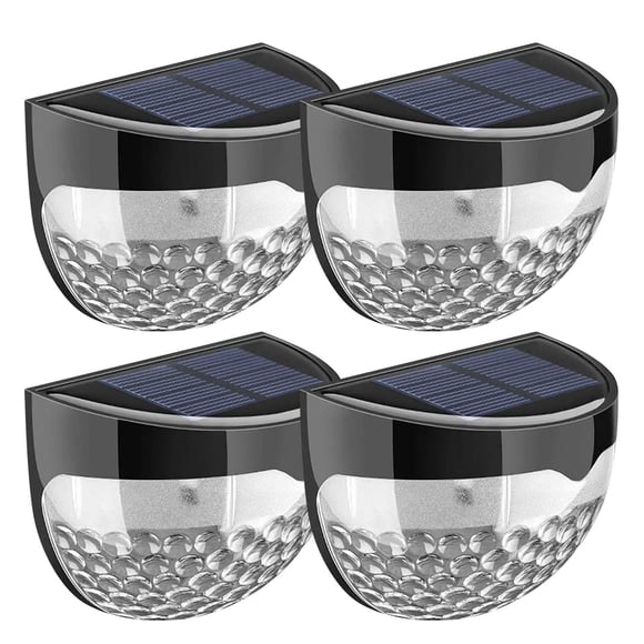 TopLLC Solar Lights Outdoor Solar Fence Lights Solar Powered Outdoor Fence Lighting For Fence Step Stair Post Wall Waterproof Solar Garden Lights