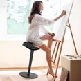 thumbnail image 2 of HOMCOM Mesh Ergonomic Wobble Stool for Standing Desks, with Rocking, Black, 2 of 10