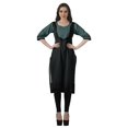 thumbnail image 3 of Moomaya Robes Indiennes pour Femmes Décontractées d'Été Imprimées Manches 3/4 Longue Kurta, 3 of 6