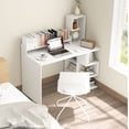 thumbnail image 3 of Gymax 48'' Modern Computer Desk Home Office Workstation w/ Hutch & Storage Shelves White, 3 of 10