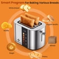 thumbnail image 3 of LINKChef 2-Slice Toaster – Touch Screen Control, Extra-Wide 1.5" Slots, Stainless Steel | Smart Toaster with Timer, Defrost & Reheat Functions, 3 of 11
