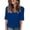 bleu, variante sur JDQJBZ T-Shirt à Manches Courtes pour Femmes Haut d'Été, T-Shirts Mode pour Femmes Décontractés à Col en V Ample Mignon T-Shirt à Manches 1/2 Haut pour Dames