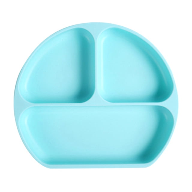 Mistaha Silicone Baby Plates Unbreakable Divided Suction Plate for Rice Fruits Snacks Highchair Camp