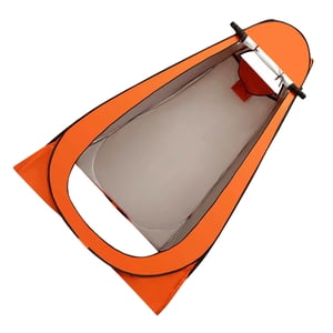 Automatic Camping Tent, Waterproof Pop Up Tent Shower Toilet Tent with Windows for Hiking Orange