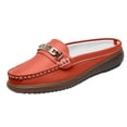thumbnail image 4 of Mules à Enfiler Mocassins Penny pour Femmes 2025 Mode Décontractée Cuir Plateforme Marche Plates Demi-Mules Sandales, 4 of 5
