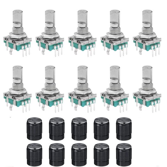 EC11 Rotary Encoder Set of 10 360 Degree Code Switch for Industrial Use