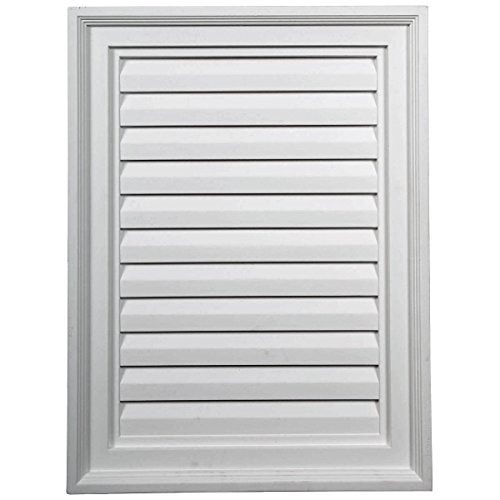 Ekena Millwork GVVE18X23D Gable Vent, 18"W x 23"H, Factory Primed White