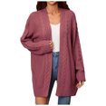thumbnail image 1 of Pompotops Mode Femmes Décontracté Manches Longues Long Manteau Chandail Cardigan Blouse Hauts Liquidation, 1 of 7