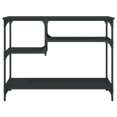 thumbnail image 2 of vidaXL Table Console avec Étagères Noir 100x35x75 cm, 2 of 5