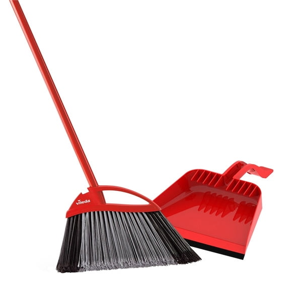 Vileda Super Angle Pet Pro Broom with Step On Dust Pan