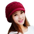 thumbnail image 1 of CEHVOM Bonnet d'Hiver pour Femmes, Chaud et Coupe-Vent, en Crochet, Style Skullies, Tricoté, en Laine, 1 of 2