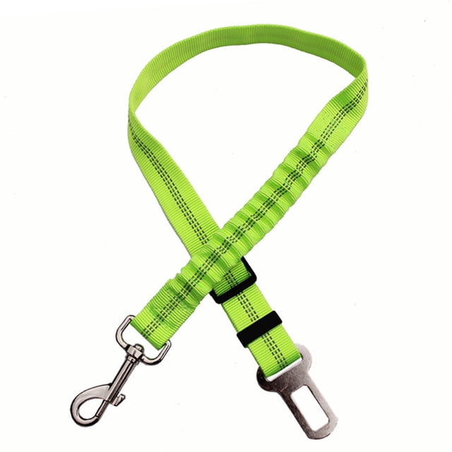 SLYNSHome Ceinture de Sécurité pour Chien, Harnais de Voiture Rétractable Réglable pour Véhicule Sécurité pour Animaux Usage Intensif & Élastique - Vert