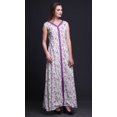 thumbnail image 3 of Bimba Robe Longue Décontractée d'Été Sans Manches à Fente avant Imprimée à Fleurs pour Femmes - XX-Grand, 3 of 5