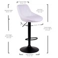 thumbnail image 4 of Bronte Living Leatherette Bar Stool with Adjustable Height, 360 Swivel Design, Floor Protection and Pedestal Base with Footrest - Series Janice - Set of 2, 4 of 9