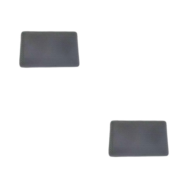 Ruiboury Cute Practical Cat Accessories Safe And Non-Toxic Easy To Clean Comfortable And Soft ABS Cat Litter Mat Litter Box Mat Grey 30*30cm 2Set