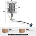 thumbnail image 3 of Gymax Portable Tank Top Propane Heater Outdoor 42,000 BTU Camping, 3 of 10