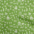 thumbnail image 1 of oneOone Cotton Poplin Green Fabric Asian Floral Block Craft Projects Decor Fabric Printed by The Yard 56 Inch Wide, 1 of 4