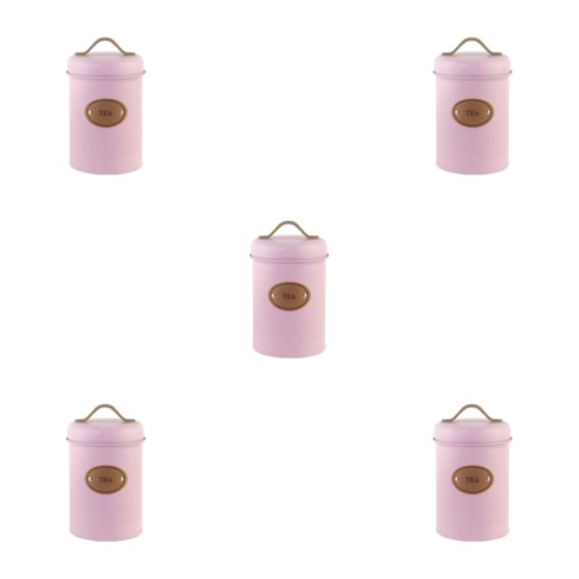 Wweixi Transparent Tea Jars For Storing And Displaying Favorite Tea Leaves Food Grade Metal Kitchen Storage Jars Jars Kitchen Pink tea 5Set