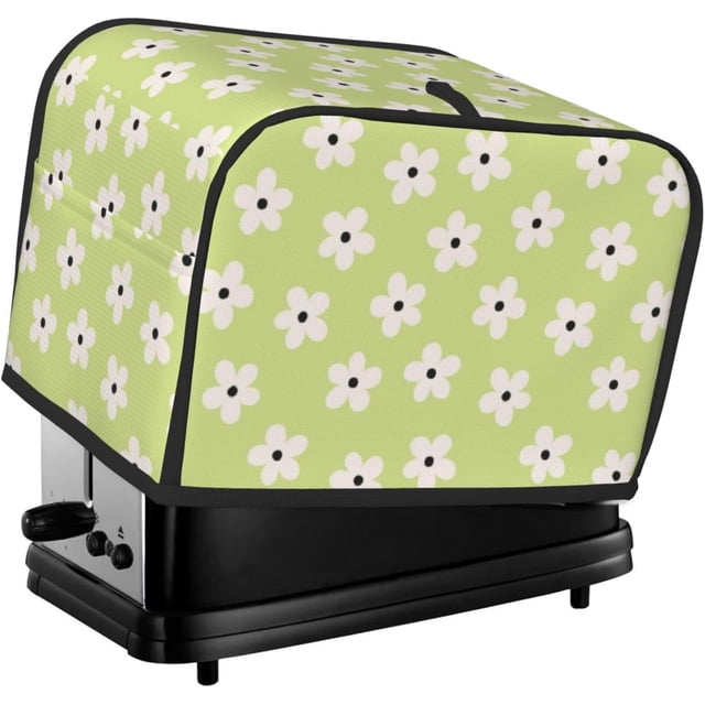 Toaster Cover 2 Slice Vintage Groovy Flowers Dustproof Bread Maker Cover Fingerprint Bakeware Protection Wide Slot Toaster Bag Reusable Kitchen Small Appliance Cover TC278