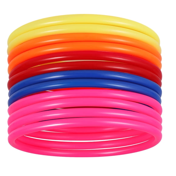 WEUVEB 32pcs Multicolor Throw Rings for Outdoor Games and Target Throwing Fun