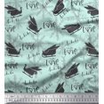 thumbnail image 3 of Soimoi Polyester Crepe Fabric Sleigh & with Love Text Print Fabric by The Yard 52 Inch Wide, 3 of 5