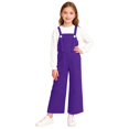 thumbnail image 1 of Children's Solid Color Pocket Jumpsuit, Mid Size Casual Overalls for Adults, Comfortable and Versatile, 1 of 9