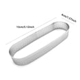 thumbnail image 2 of Perforated Baking Ring Oval Tart Stainless Steel Material Non Stick Durable Wear Resistant Smooth Edge Lightweight Easy Clean Reusable for DIY Cake Baking, 2 of 3