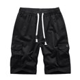 thumbnail image 1 of fartey Men's Plus Size Camo Shorts Multi Pockets Loose Fit Cargo Short Elastic Waist Drawstring Outdoors Pants, Regular Big S-5XL, 1 of 5