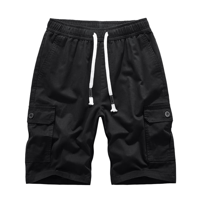 fartey Men's Plus Size Camo Shorts Multi Pockets Loose Fit Cargo Short Elastic Waist Drawstring Outdoors Pants, Regular Big S-5XL