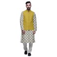 thumbnail image 1 of Atasi Kurta Pyjama pour Homme Veste Col Mandarin Indien Imprimé Ensemble de Tenue Ethnique, 1 of 5